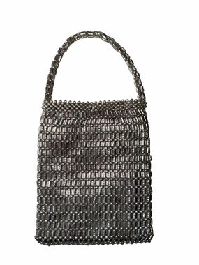 Vintage Carolee Silver Beaded Evening Handbag